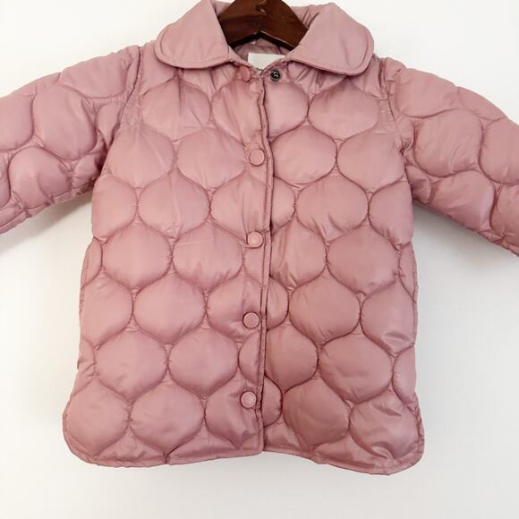 MILES THE LABEL Quilted Puffer Coat Rose Pink 18 Months - Picture 3 of 7